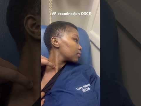 JVP examination for OSCE . Location of the jugular venous pressure. #osce #clinicalexamination #fyp