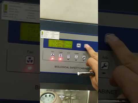 Biosafety cabinet airflow, uv, running hours, filter efficiency checking, programming