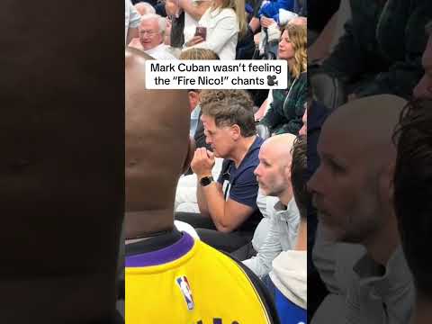 Mark Cuban’s reaction to the &#039;Fire Nico!&#039; chants in Luka&#039;s Dallas return (via @alandennington/TT)