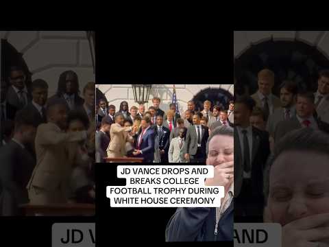 JD Vance BREAKS College Football Trophy During Ceremony