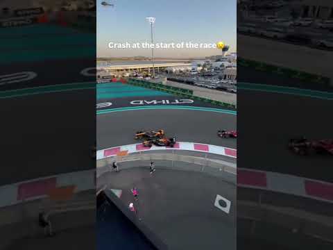 VERSTAPPEN AND PIASTRI CRASH AT THE START OF THE ABUDHABI GP