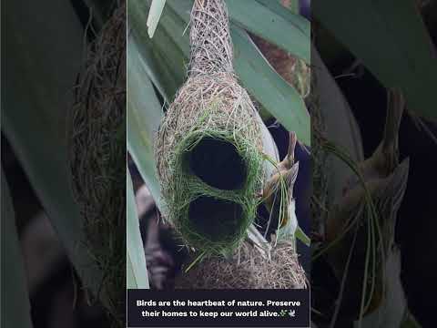 Nature’s Master Architect🐦🏗️ #engineer #bayaweaver #natureartist #nestbuildingbird