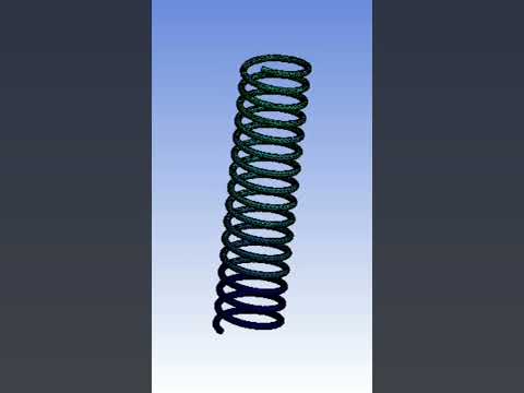 Suspension Spring of QCR #active #suspension #spring #helicalcoil #ansys #workbench