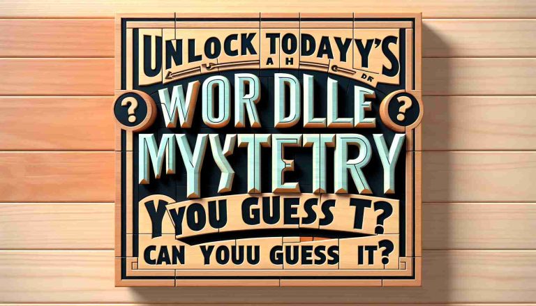 Unlock Today’s Wordle Mystery! Can You Guess It?