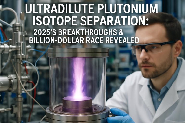 Ultradilute Plutonium Isotope Separation: 2025’s Breakthroughs & Billion-Dollar Race Revealed